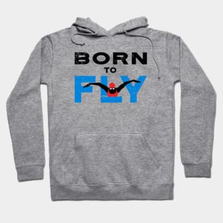 Born to Fly Womens Swimming Hoodie